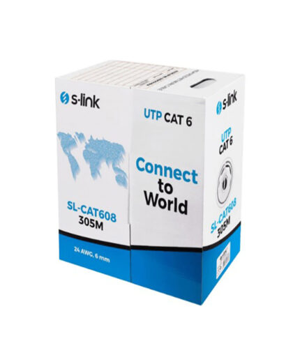 YEKC0008-CAT6 KABLO 24AWG 6mm 305mt S-LİNK SL-CAT608